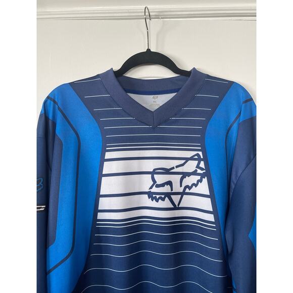 Fox Racing Long Sleeve Shirt Blue 100% Polyester Mens Size XXL - Picture 5 of 10